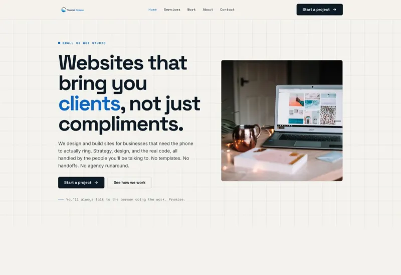 Trusted Oceans website preview