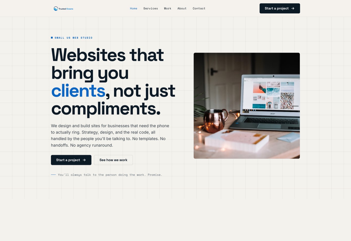 Trusted Oceans website preview